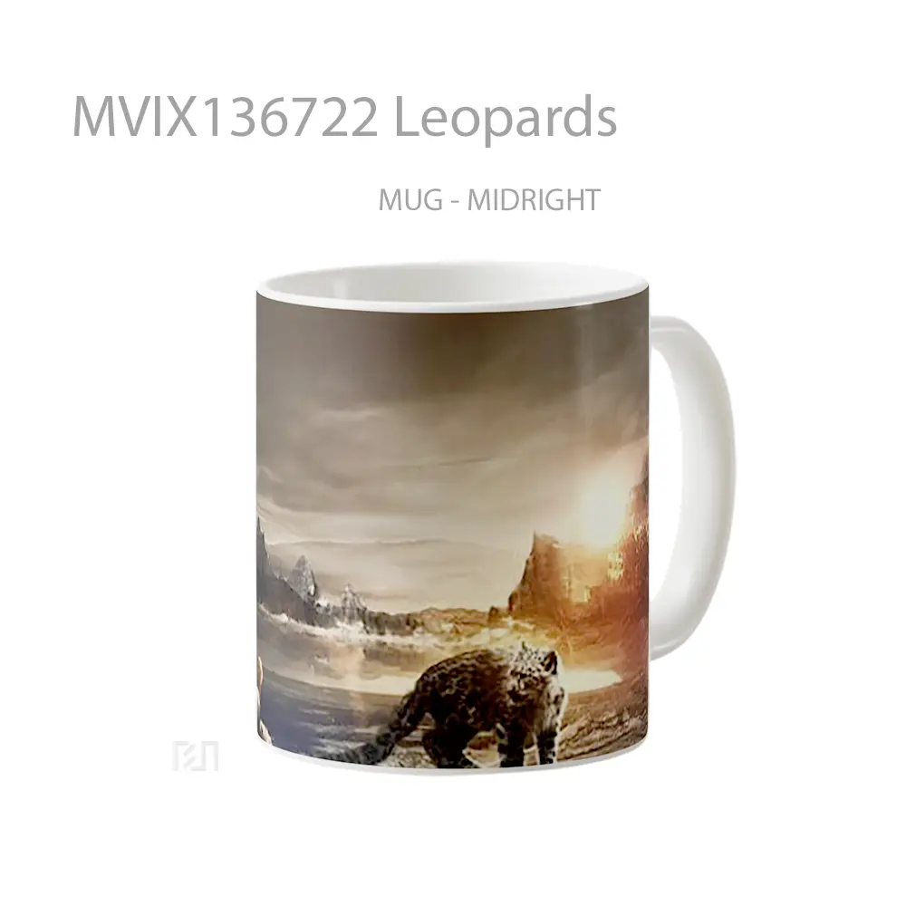 Mug Leopards Gelas Keramik Unik - All-side / Desain