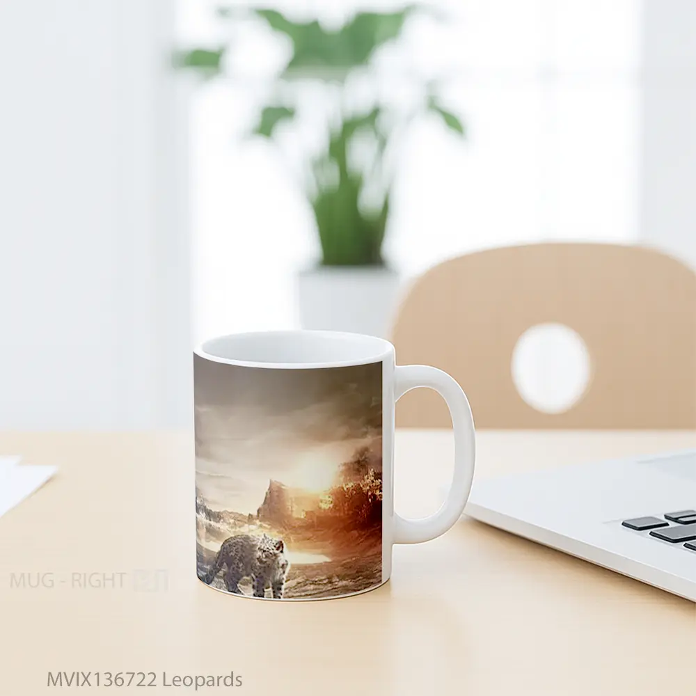 Mug Leopards Gelas Keramik Unik - All-side / Desain