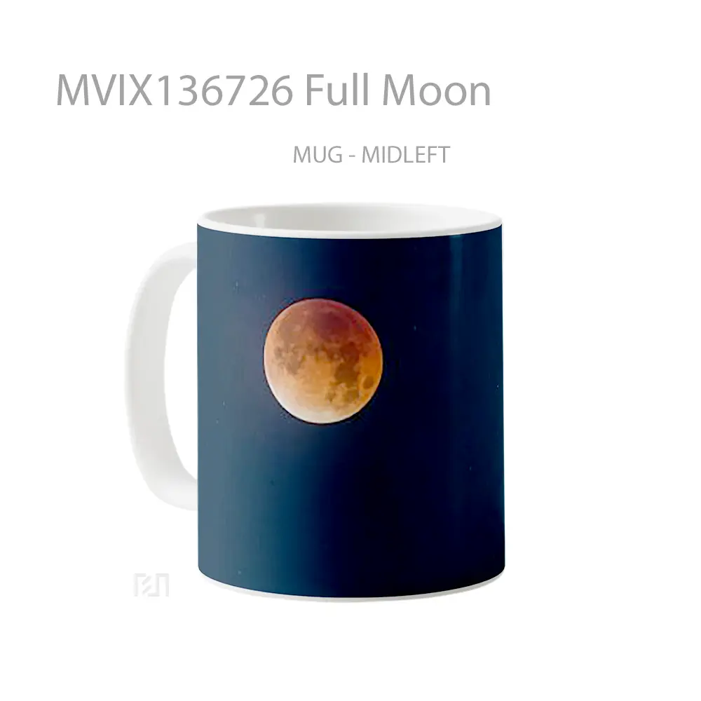 Mug Full Moon Gelas Astronomi - All-side / Desain