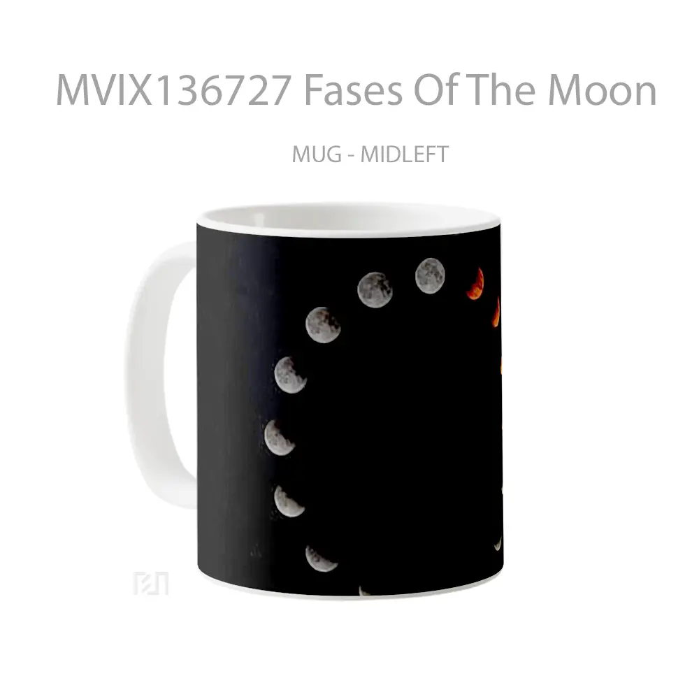 Mug Fases Of The Moon Gelas Astronomi - All-side / Desain