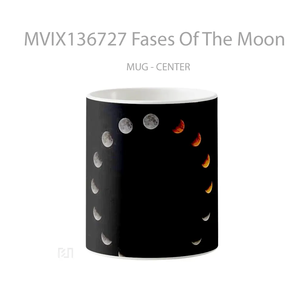 Mug Fases Of The Moon Gelas Astronomi
