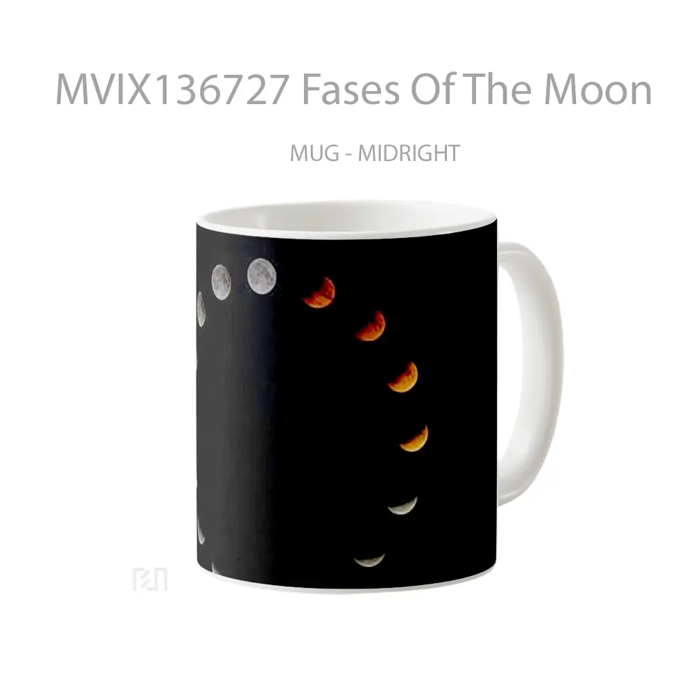 Mug Fases Of The Moon Gelas Astronomi - All-side / Desain