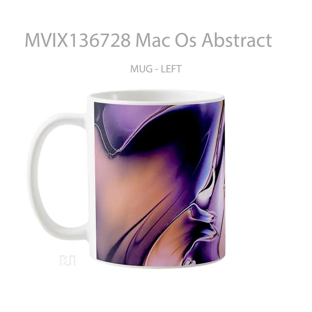 Mug Mac Os Abstract Gelas Seni Modern - All-side / Desain