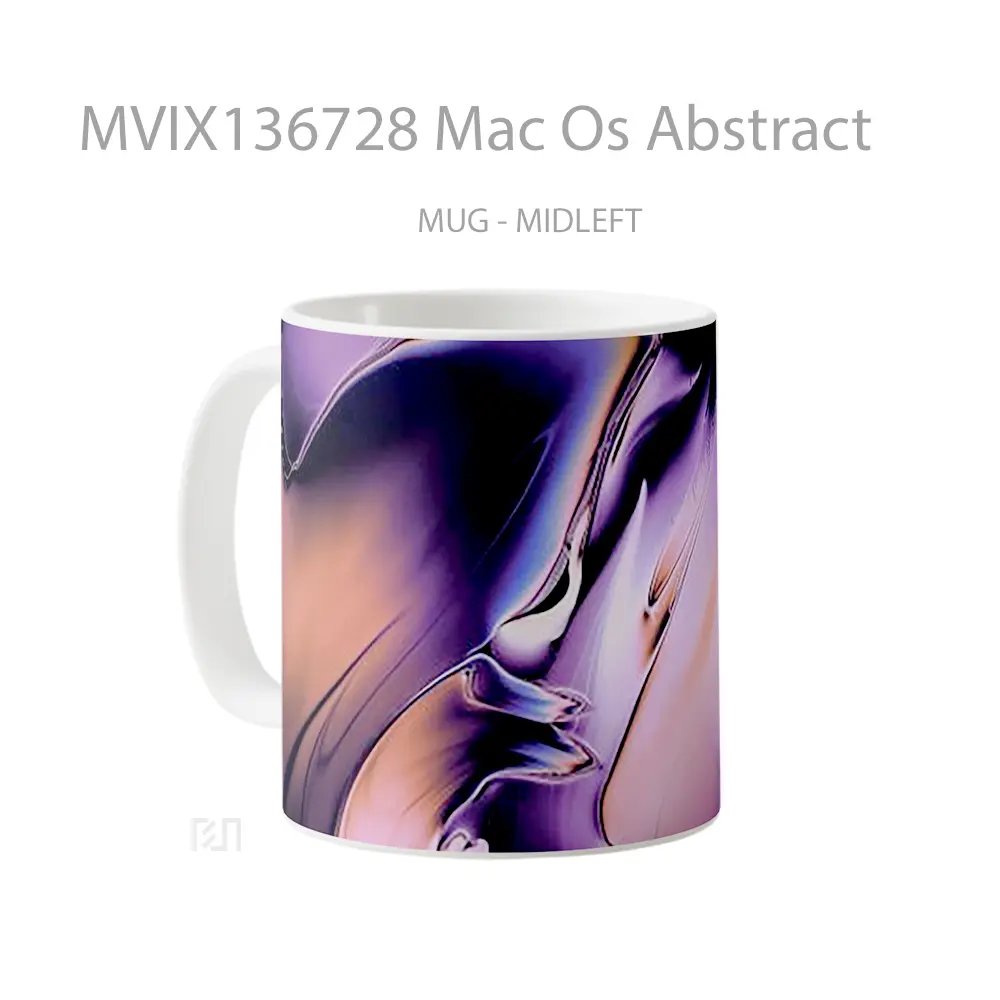 Mug Mac Os Abstract Gelas Seni Modern - All-side / Desain