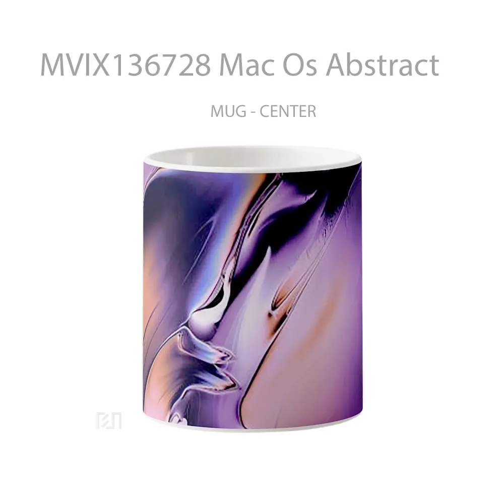 Mug Mac Os Abstract Gelas Seni Modern