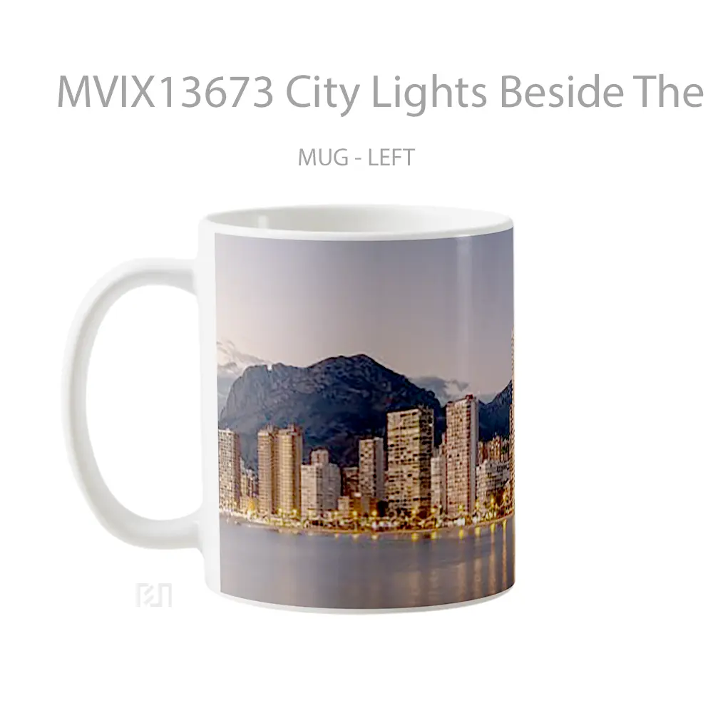 Mug City Lights Beside The Sea Gelas Pemandangan Alam - All-side / Desain