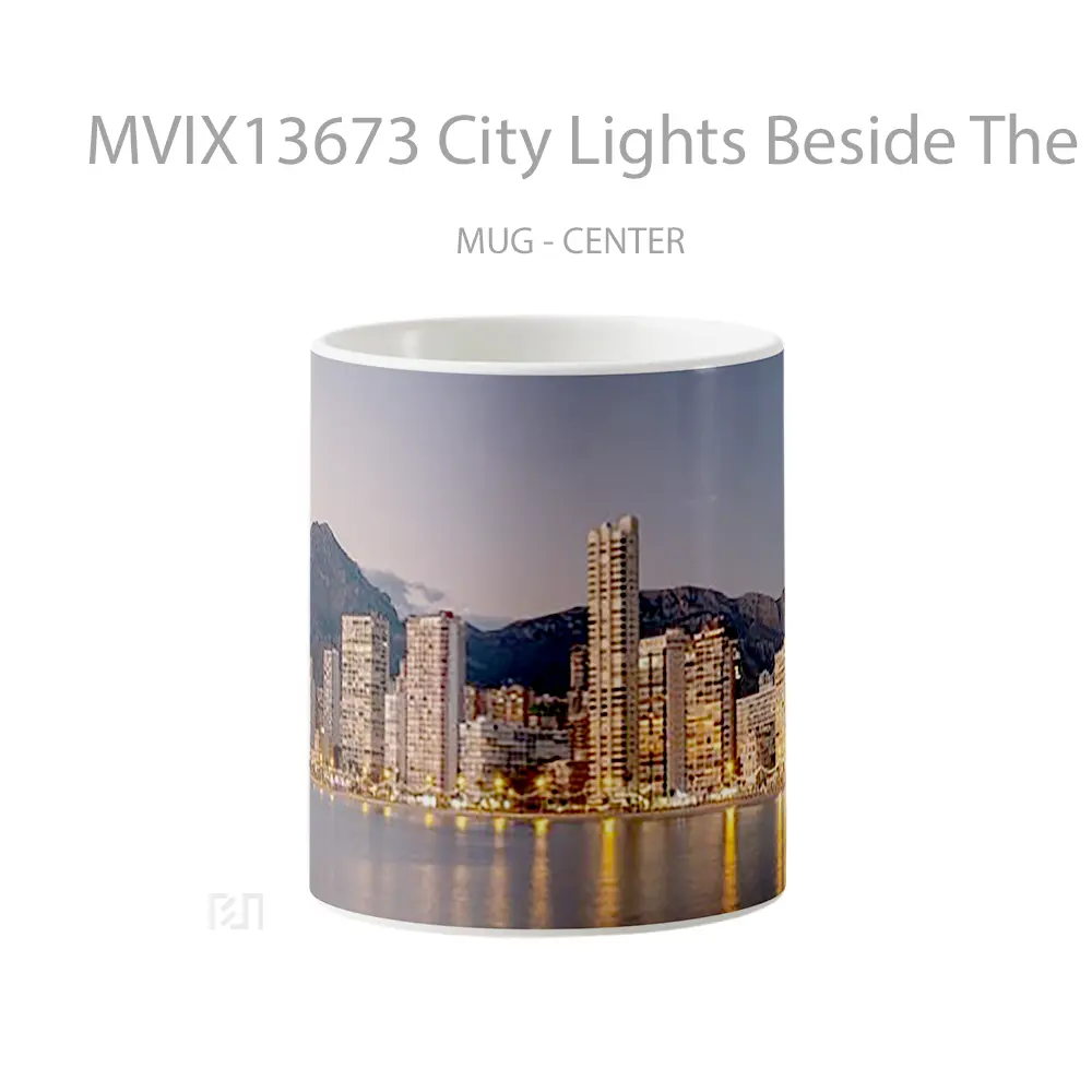 Mug City Lights Beside The Sea Gelas Pemandangan Alam
