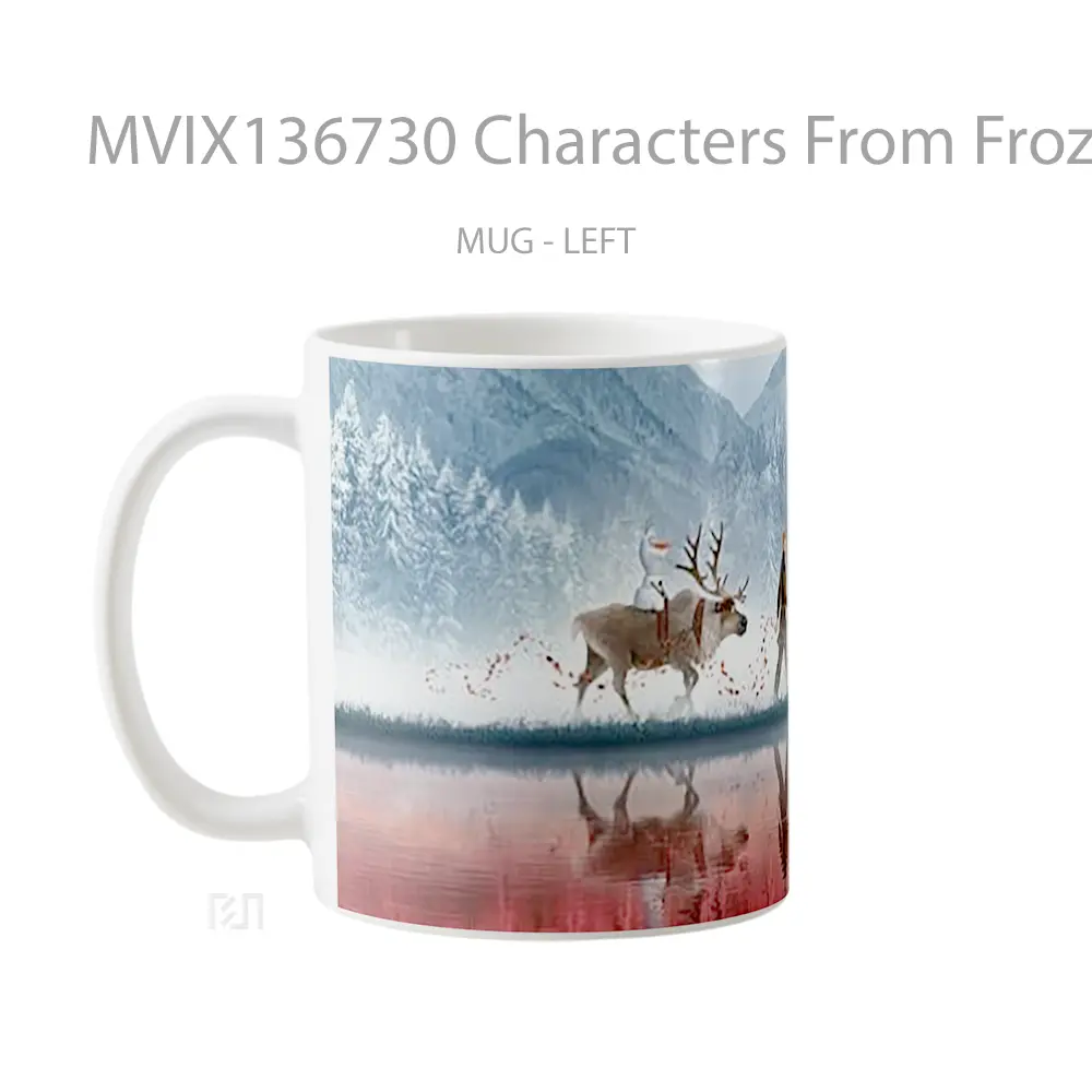 Mug Characters From Frozen Walking Gelas Keramik Unik - All-side / Desain