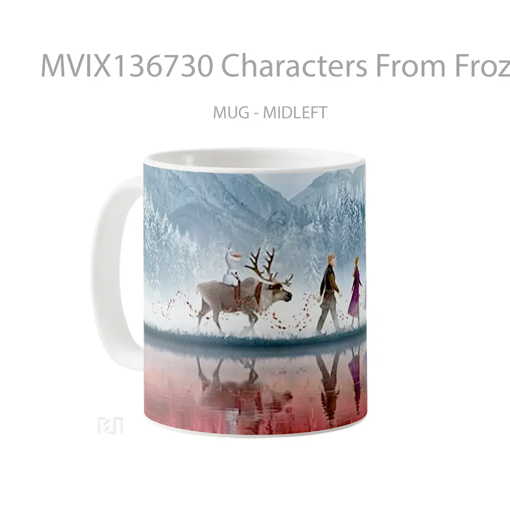 Mug Characters From Frozen Walking Gelas Keramik Unik - All-side / Desain