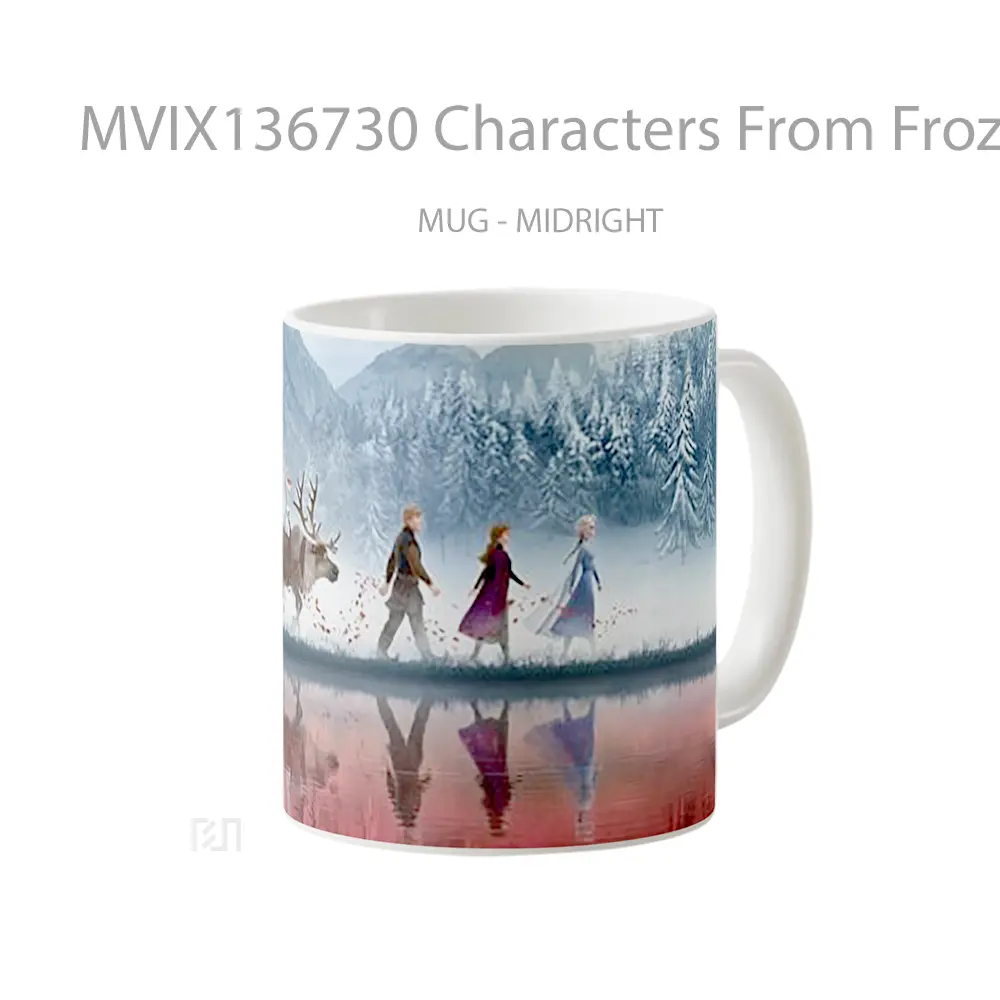 Mug Characters From Frozen Walking Gelas Keramik Unik - All-side / Desain