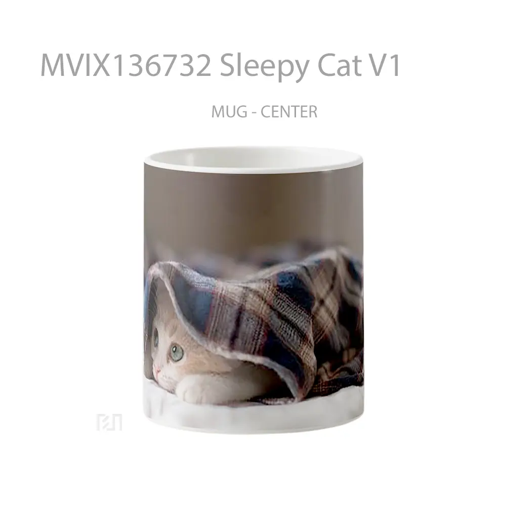 Mug Keramik Premium SNI - Mug Sleepy Cat V1 Gelas Hewan Lucu