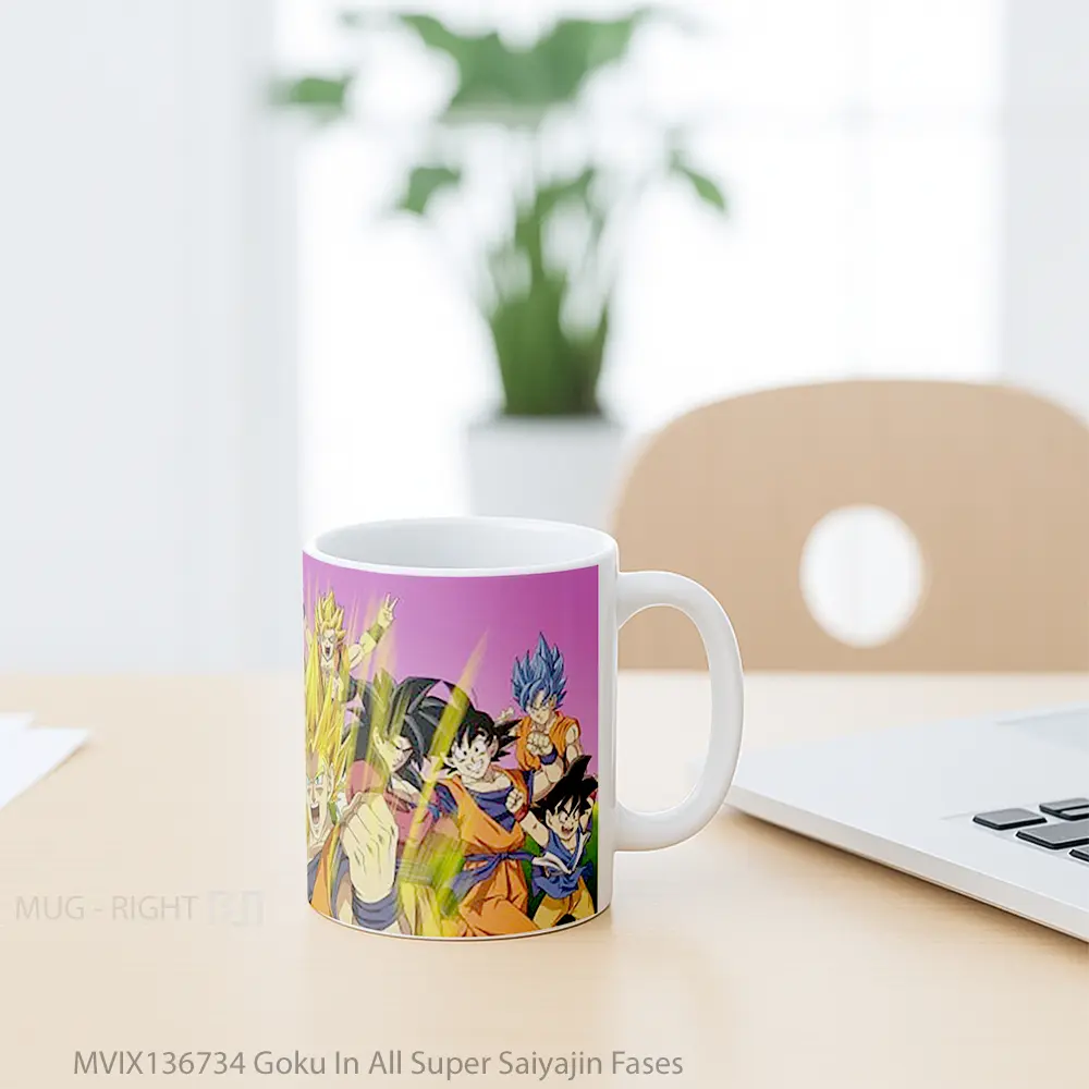 Mug Goku In All Super Saiyajin Fases Cangkir Anime - All-side / Desain