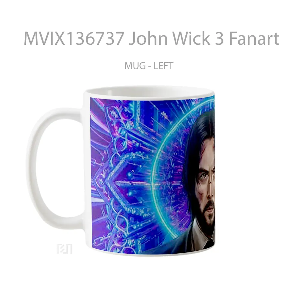 Mug John Wick 3 Fanart Gelas Keramik Unik - All-side / Desain