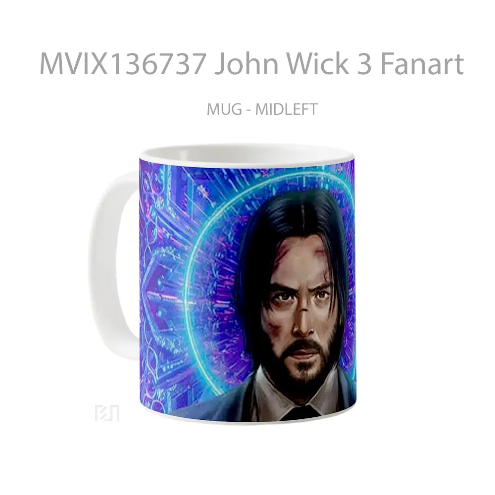 Mug John Wick 3 Fanart Gelas Keramik Unik - All-side / Desain