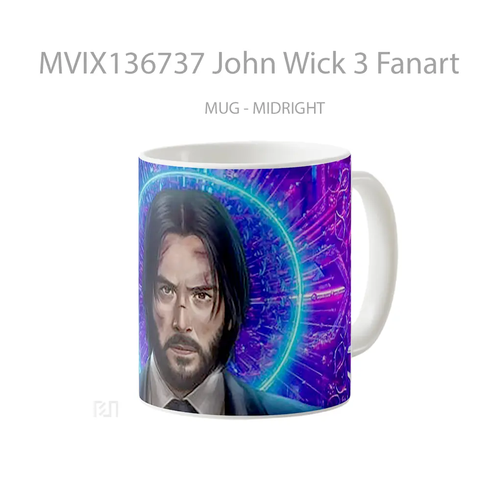 Mug John Wick 3 Fanart Gelas Keramik Unik - All-side / Desain