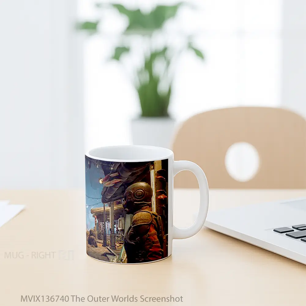Mug The Outer Worlds Screenshot Gelas Keramik Unik - All-side / Desain