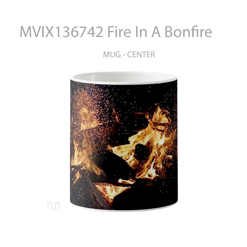 Mug Fire In A Bonfire Gelas Keramik Unik