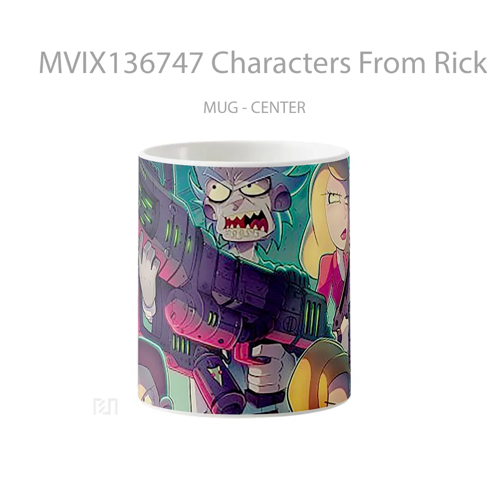 Mug Characters From Rick And Morty Gelas Kartun