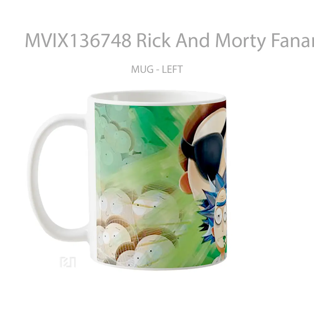 Mug Rick And Morty Fanart Gelas Kartun - All-side / Desain
