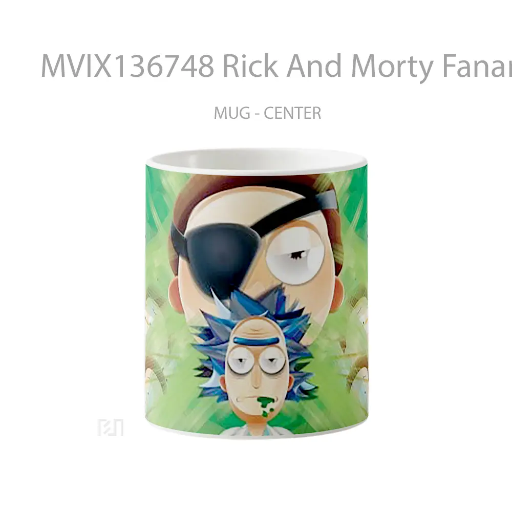 Mug Rick And Morty Fanart Gelas Kartun