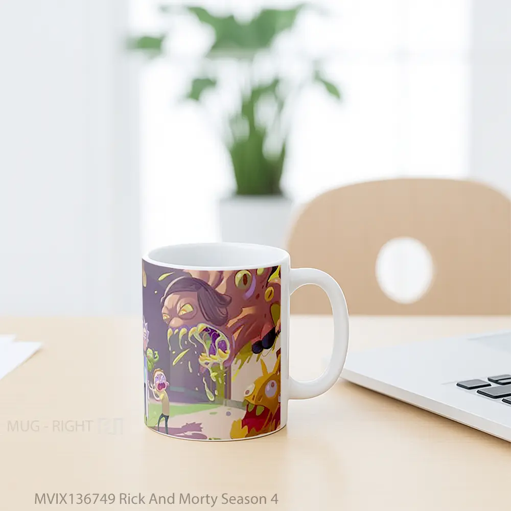 Mug Rick And Morty Season 4 Gelas Kartun - All-side / Desain