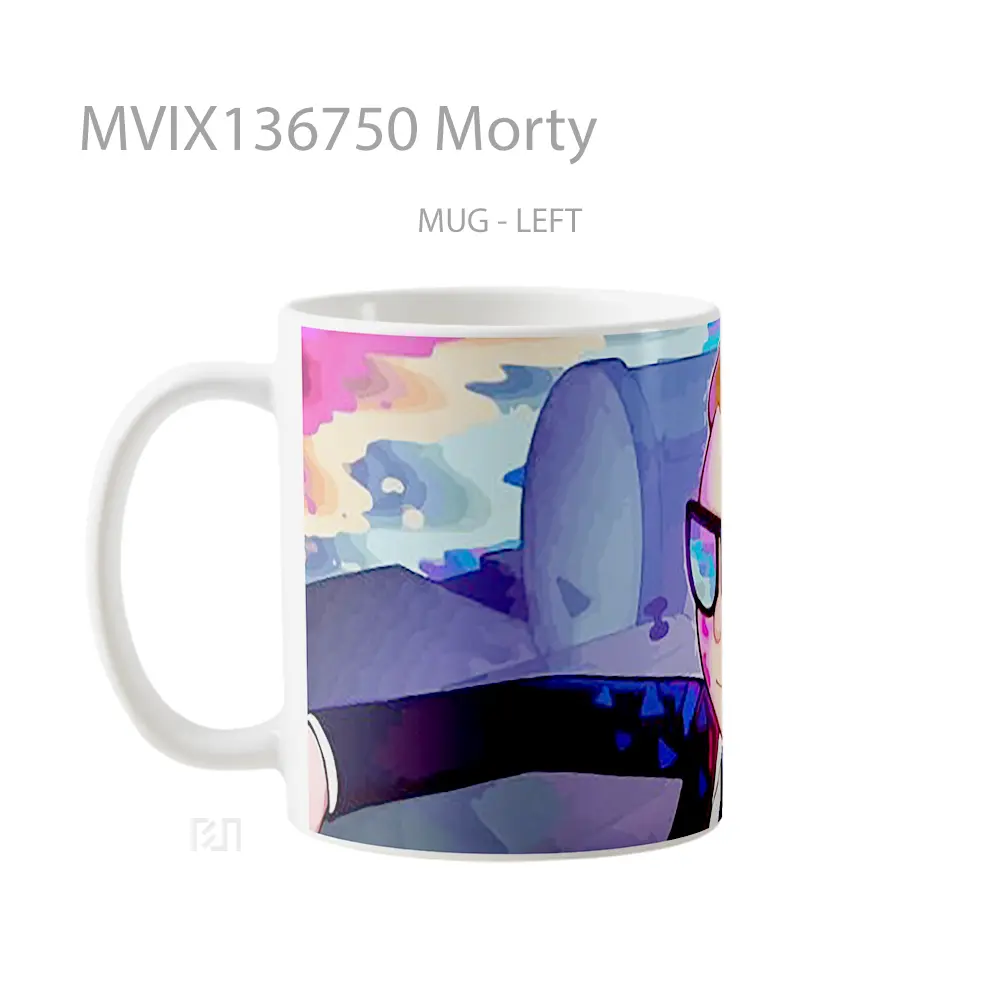 Mug Morty Gelas Keramik Unik - All-side / Desain