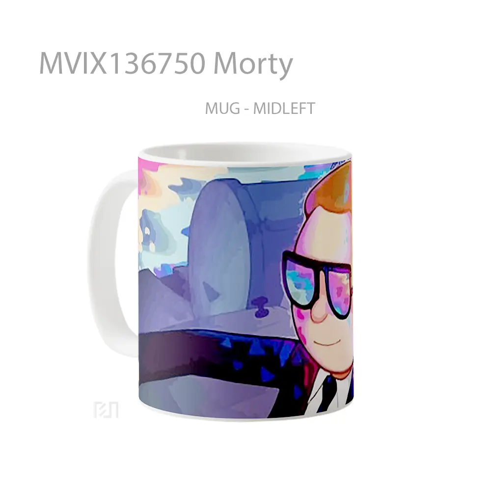 Mug Morty Gelas Keramik Unik - All-side / Desain