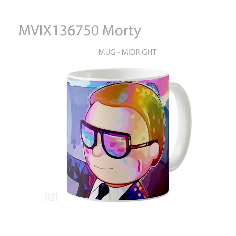 Mug Morty Gelas Keramik Unik - All-side / Desain