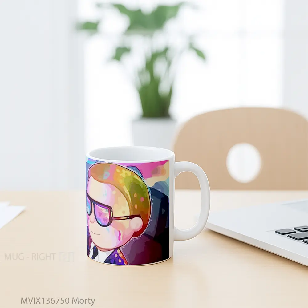 Mug Morty Gelas Keramik Unik - All-side / Desain