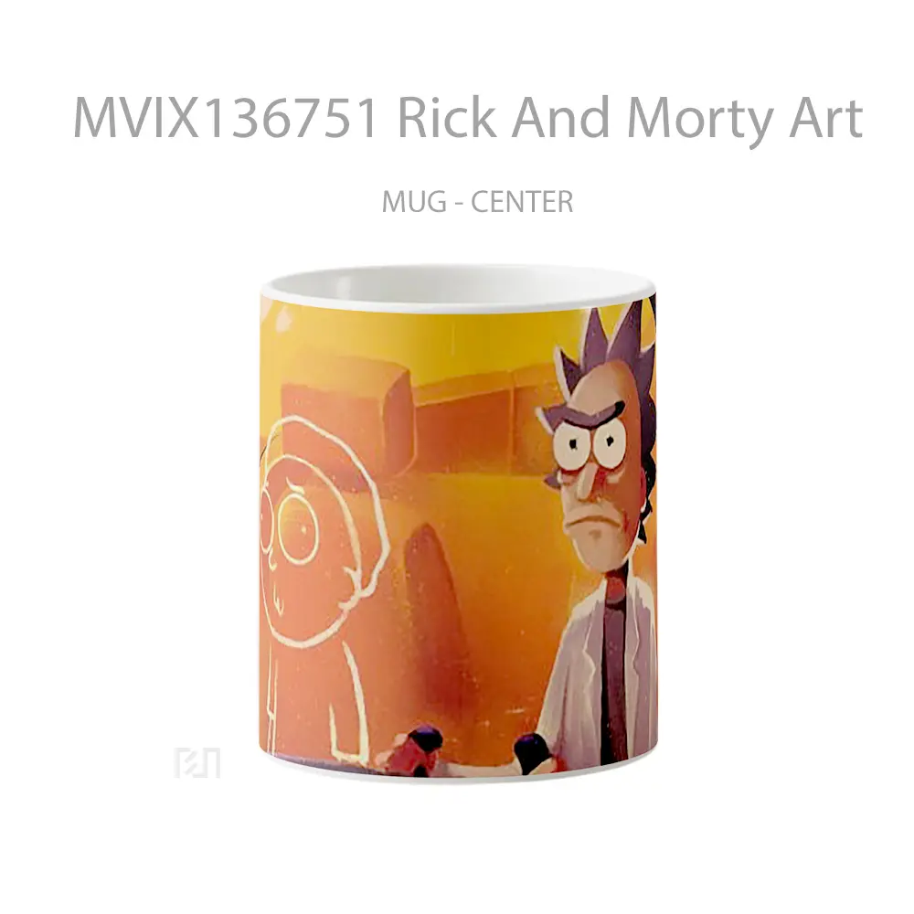 Mug Rick And Morty Art Gelas Kartun