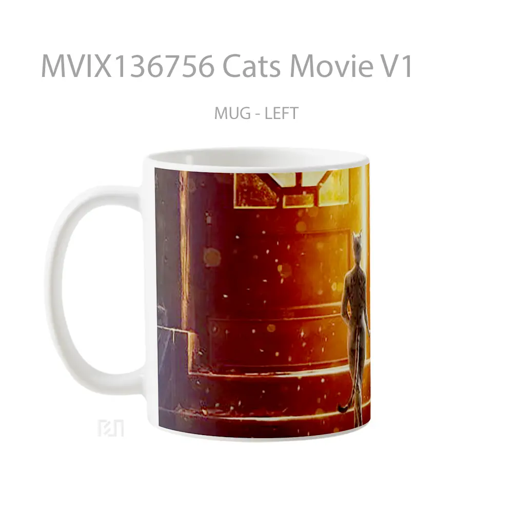 Mug Cats Movie V1 Gelas Hewan Lucu - All-side / Desain