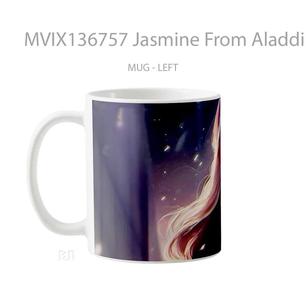 Mug Jasmine From Aladdin Fanart Gelas Keramik Unik - All-side / Desain