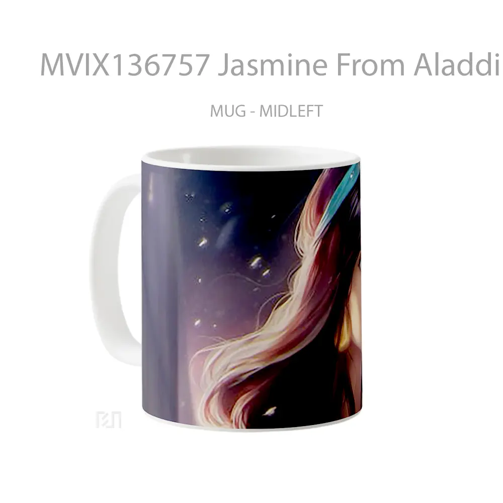 Mug Jasmine From Aladdin Fanart Gelas Keramik Unik - All-side / Desain
