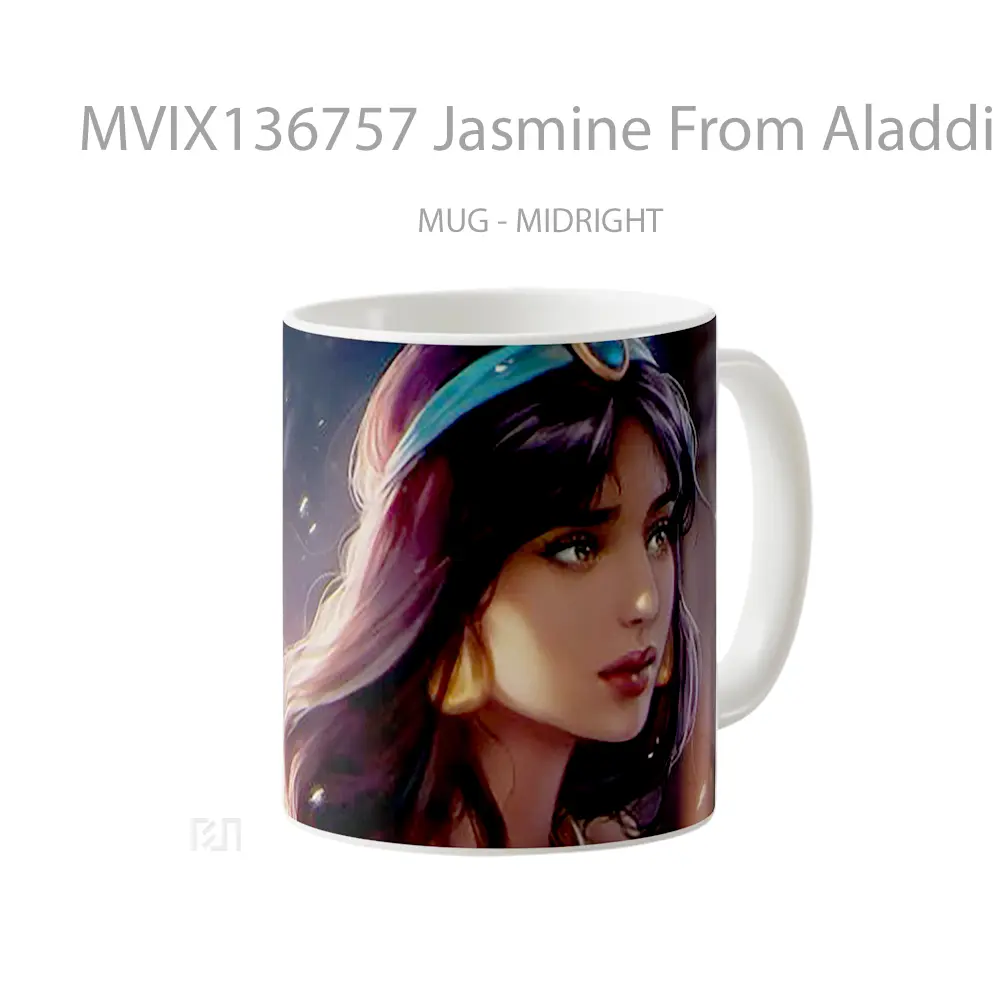 Mug Jasmine From Aladdin Fanart Gelas Keramik Unik - All-side / Desain