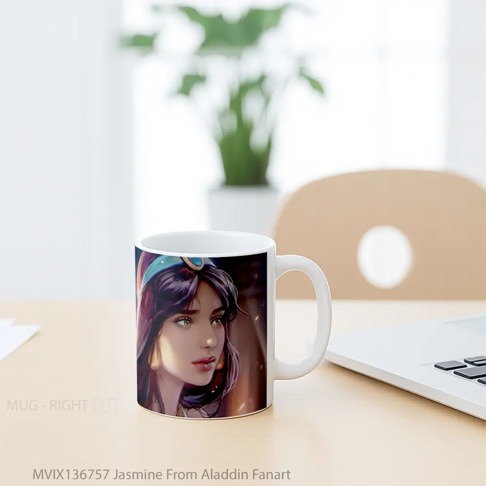 Mug Jasmine From Aladdin Fanart Gelas Keramik Unik - All-side / Desain