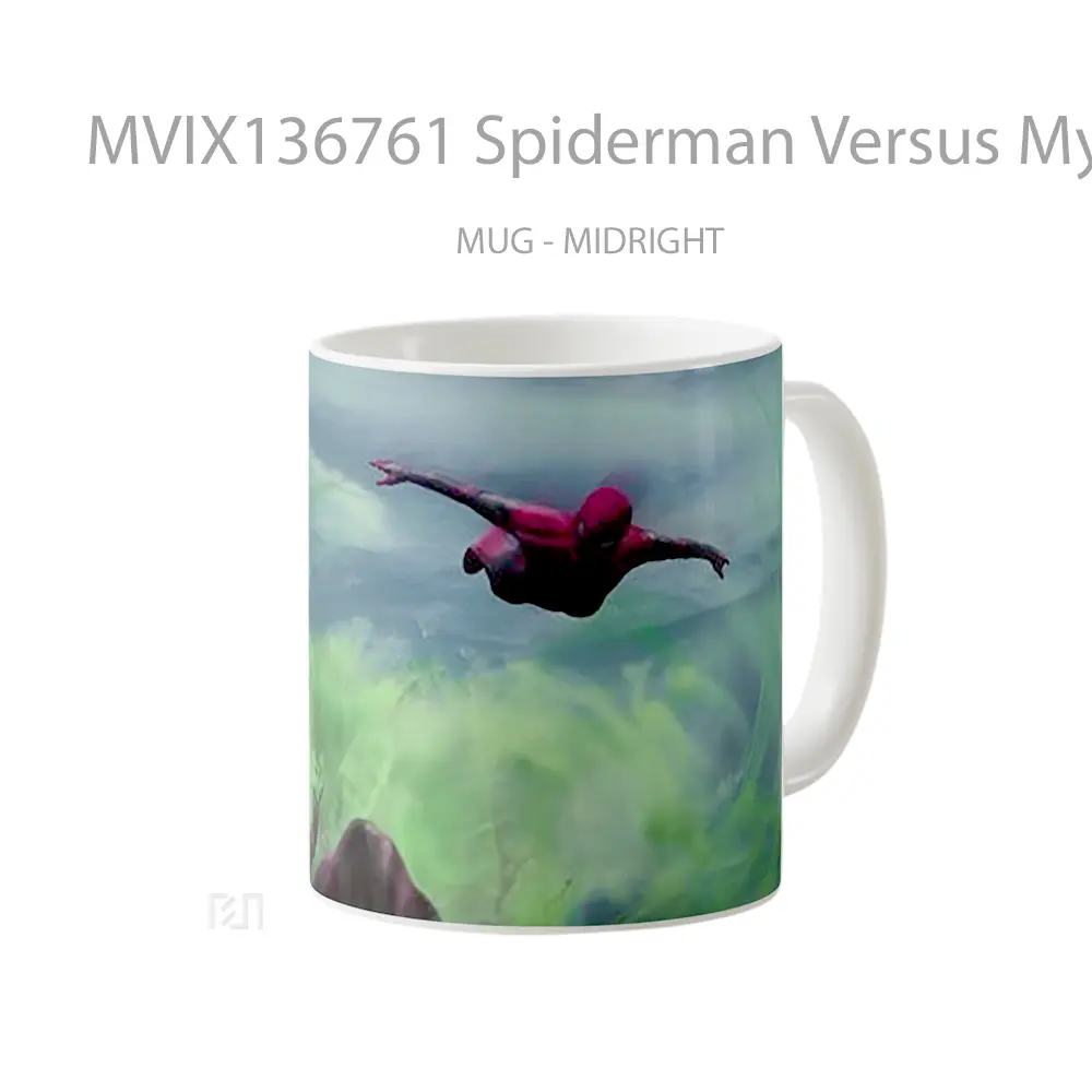 Mug Spiderman Versus Mysterio Gelas Superhero - All-side / Desain