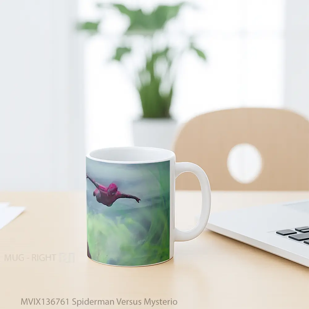 Mug Spiderman Versus Mysterio Gelas Superhero - All-side / Desain