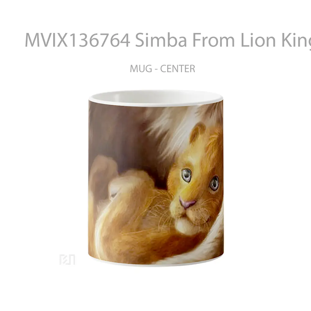 Mug Simba From Lion King Fanart Gelas Hewan Lucu