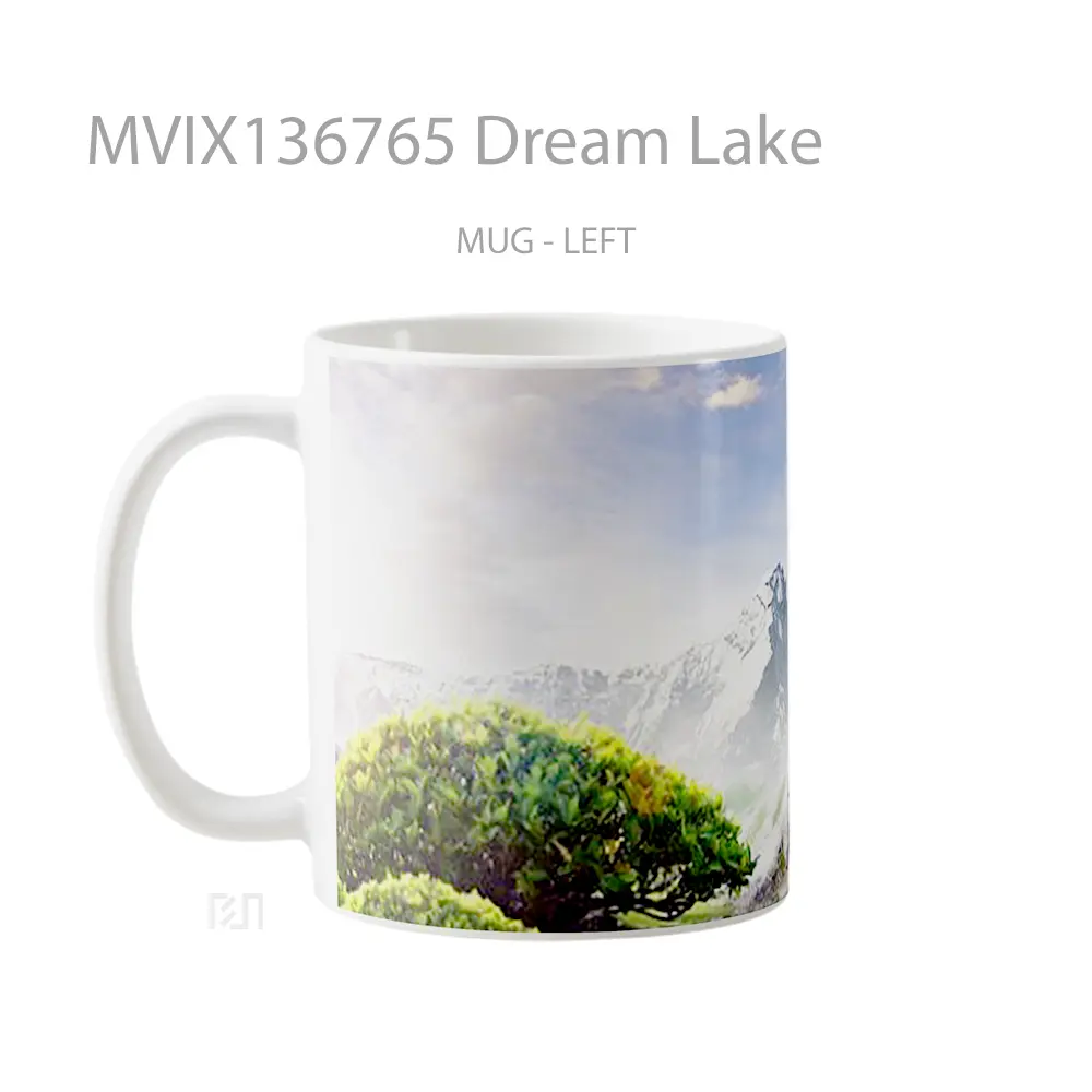 Mug Dream Lake Gelas Pemandangan Alam - All-side / Desain