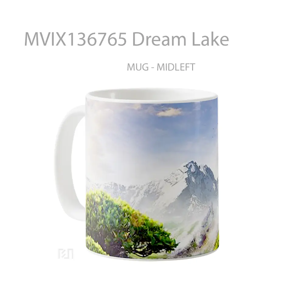 Mug Dream Lake Gelas Pemandangan Alam - All-side / Desain