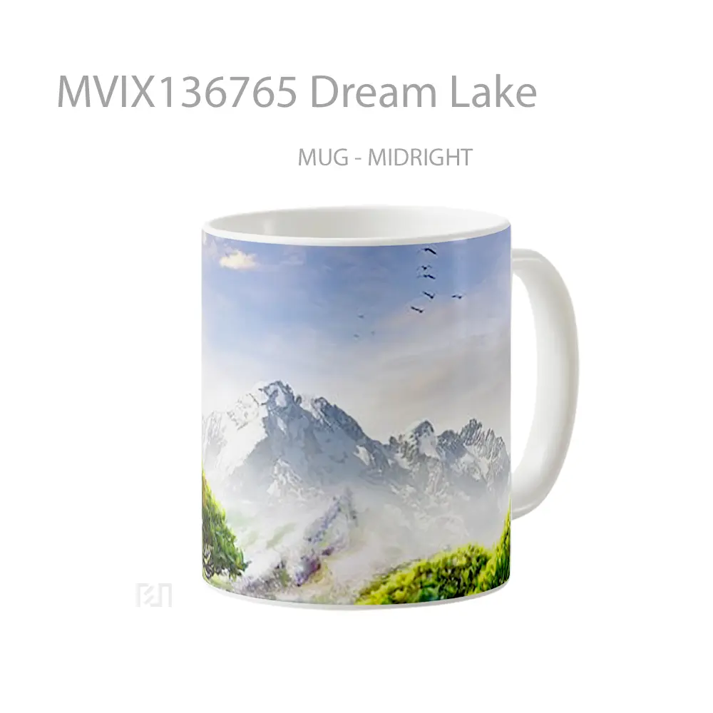 Mug Dream Lake Gelas Pemandangan Alam - All-side / Desain