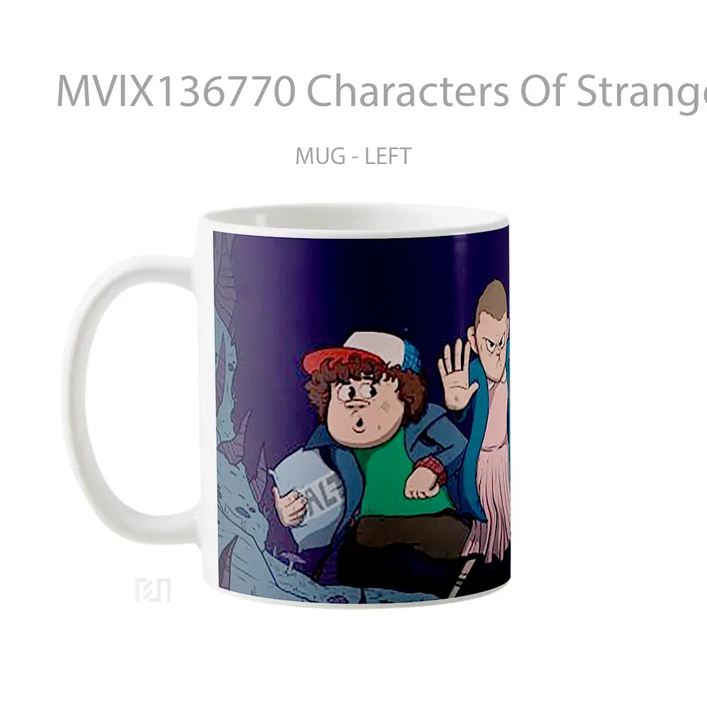 Mug Characters Of Stranger Things Cartoonlike Gelas Keramik Unik - All-side / Desain