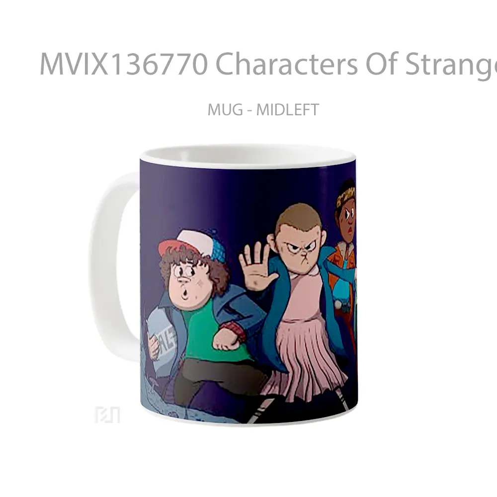 Mug Characters Of Stranger Things Cartoonlike Gelas Keramik Unik - All-side / Desain