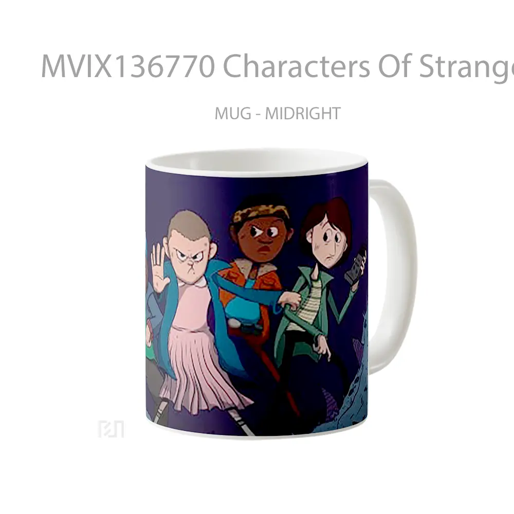 Mug Characters Of Stranger Things Cartoonlike Gelas Keramik Unik - All-side / Desain
