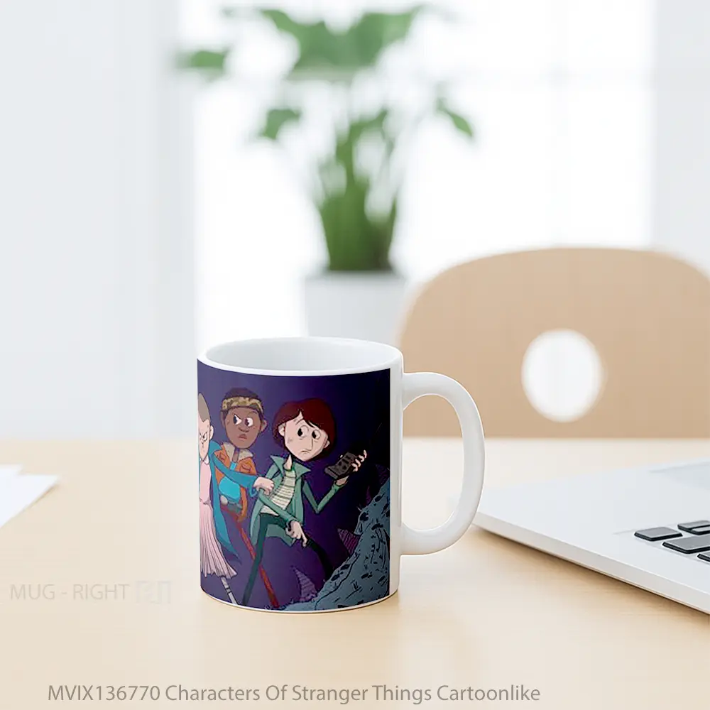 Mug Characters Of Stranger Things Cartoonlike Gelas Keramik Unik - All-side / Desain