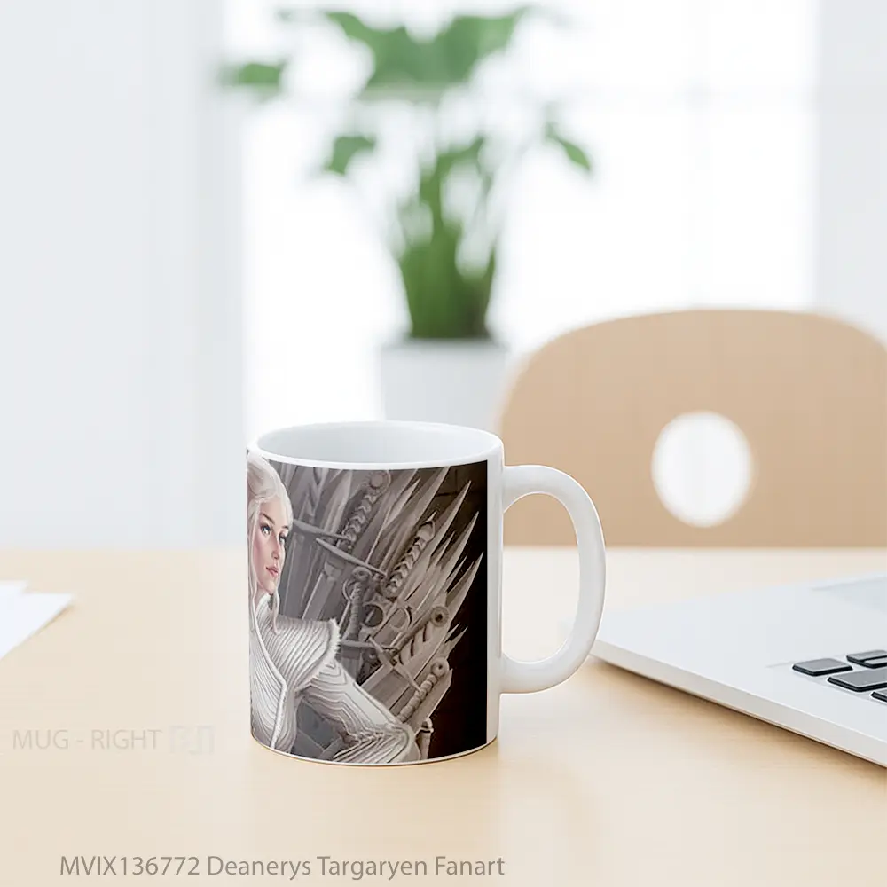 Mug Deanerys Targaryen Fanart Gelas Keramik Unik - All-side / Desain