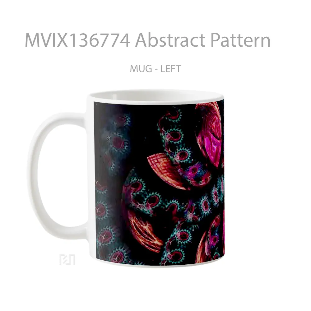 Mug Abstract Pattern Gelas Seni Modern - All-side / Desain