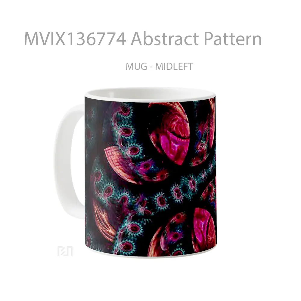 Mug Abstract Pattern Gelas Seni Modern - All-side / Desain