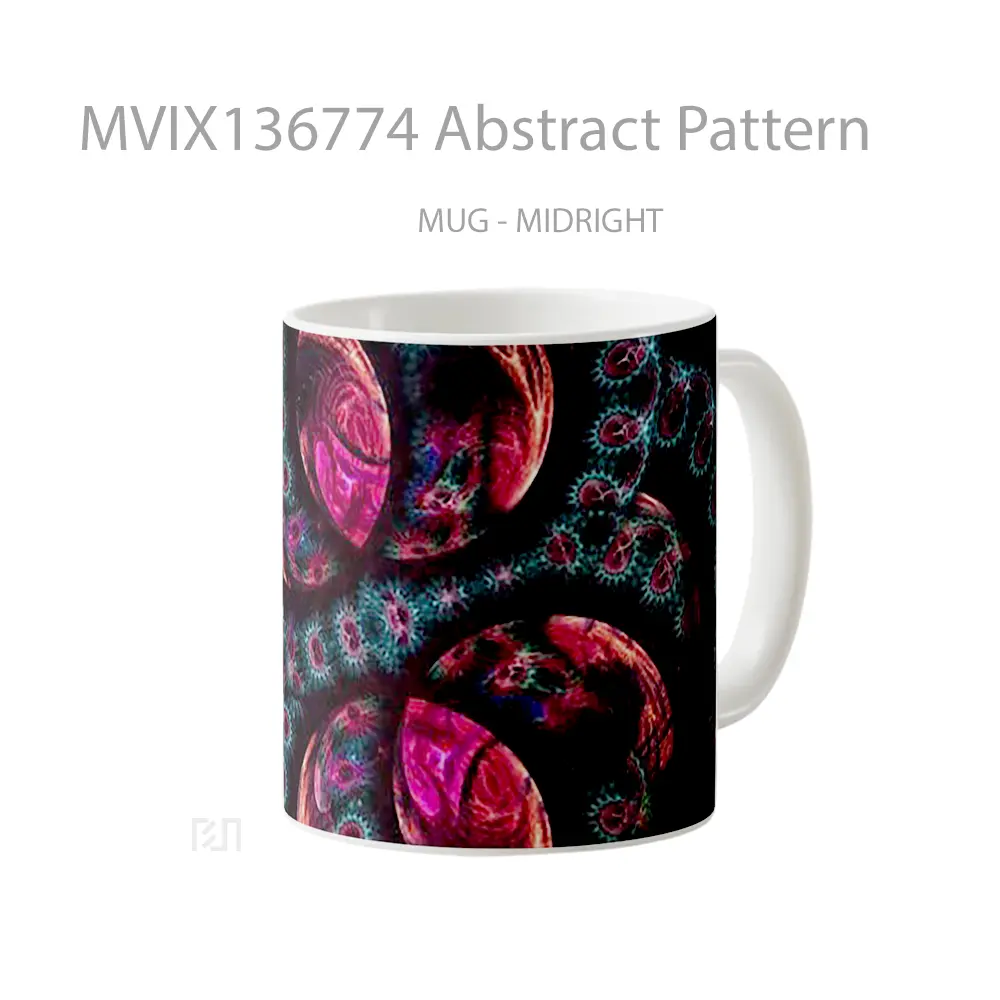 Mug Abstract Pattern Gelas Seni Modern - All-side / Desain