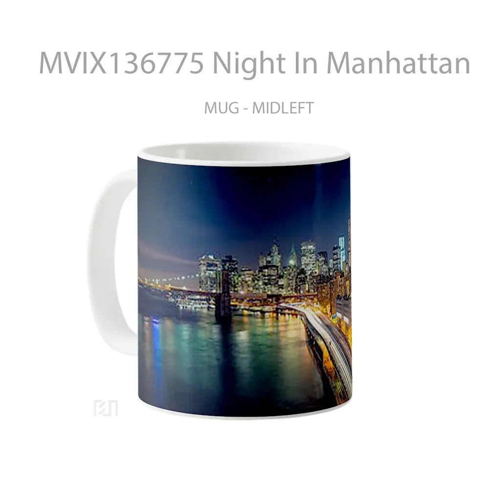 Mug Night In Manhattan Gelas Keramik Unik - All-side / Desain